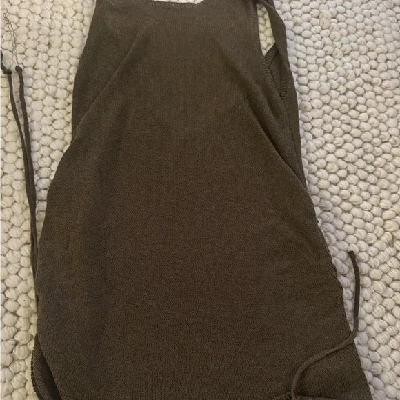 SHEIN Brown Ruched Sleeveless Coverup - Picture 4 of 4